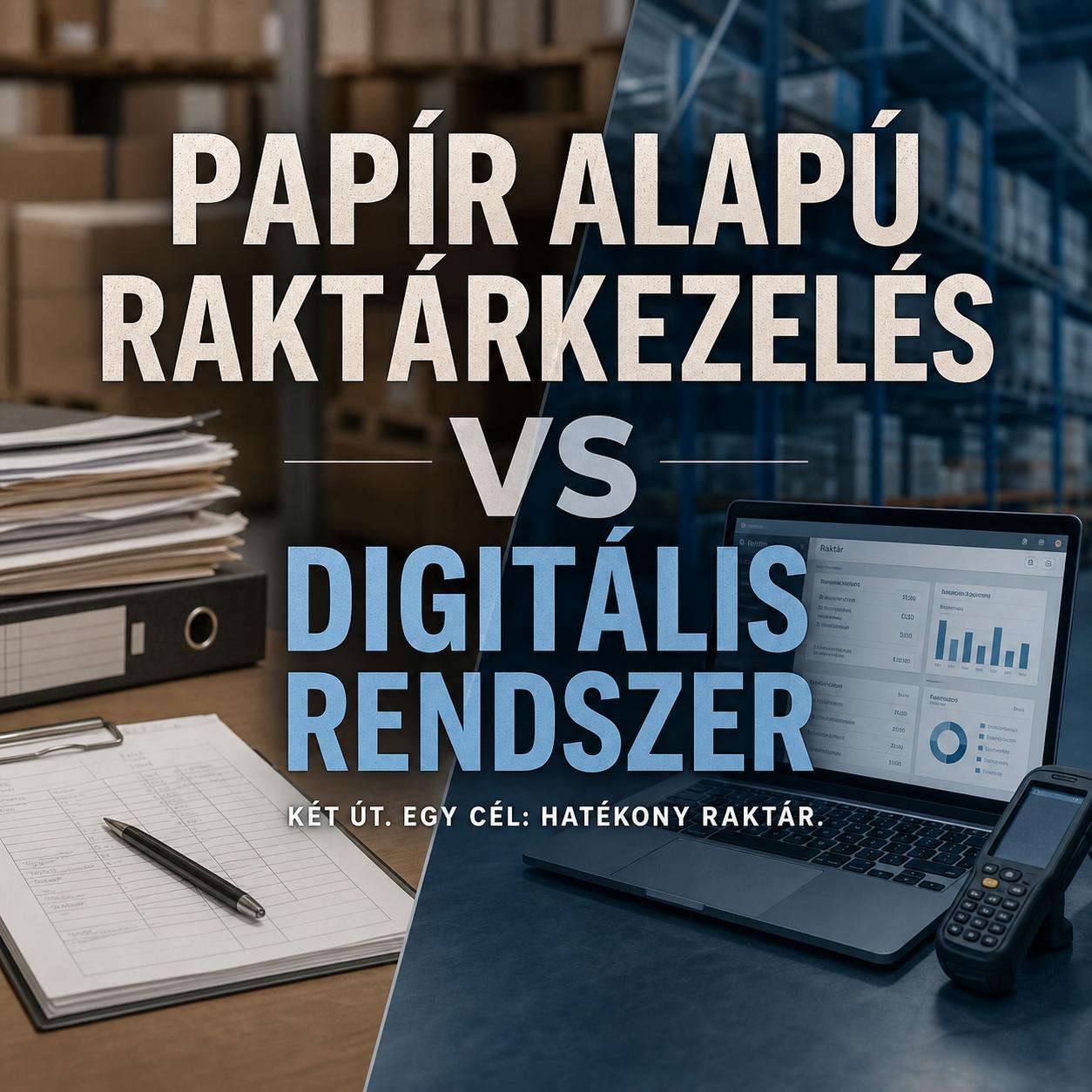 Papír alapú raktárkezelés vs digitális rendszer Papír alapú raktárkezelés vs digitális rendszer