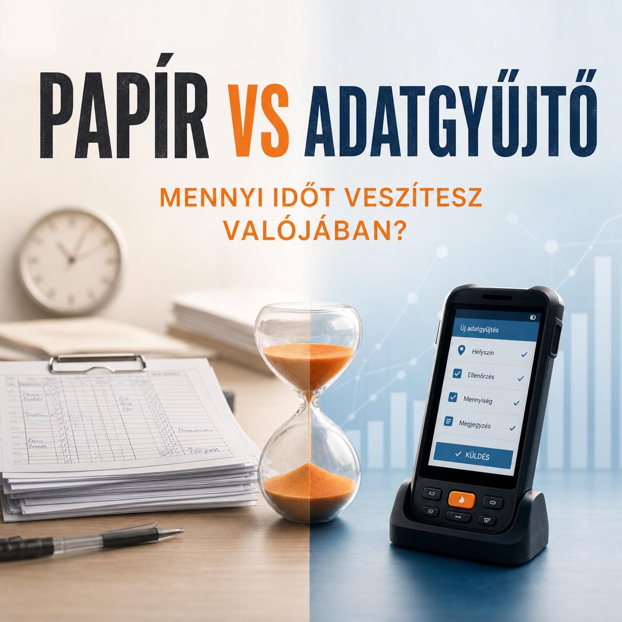 Papír vs adatgyűjtő: mennyi időt veszítesz valójában? Papír vs adatgyűjtő: mennyi időt veszítesz valójában?
