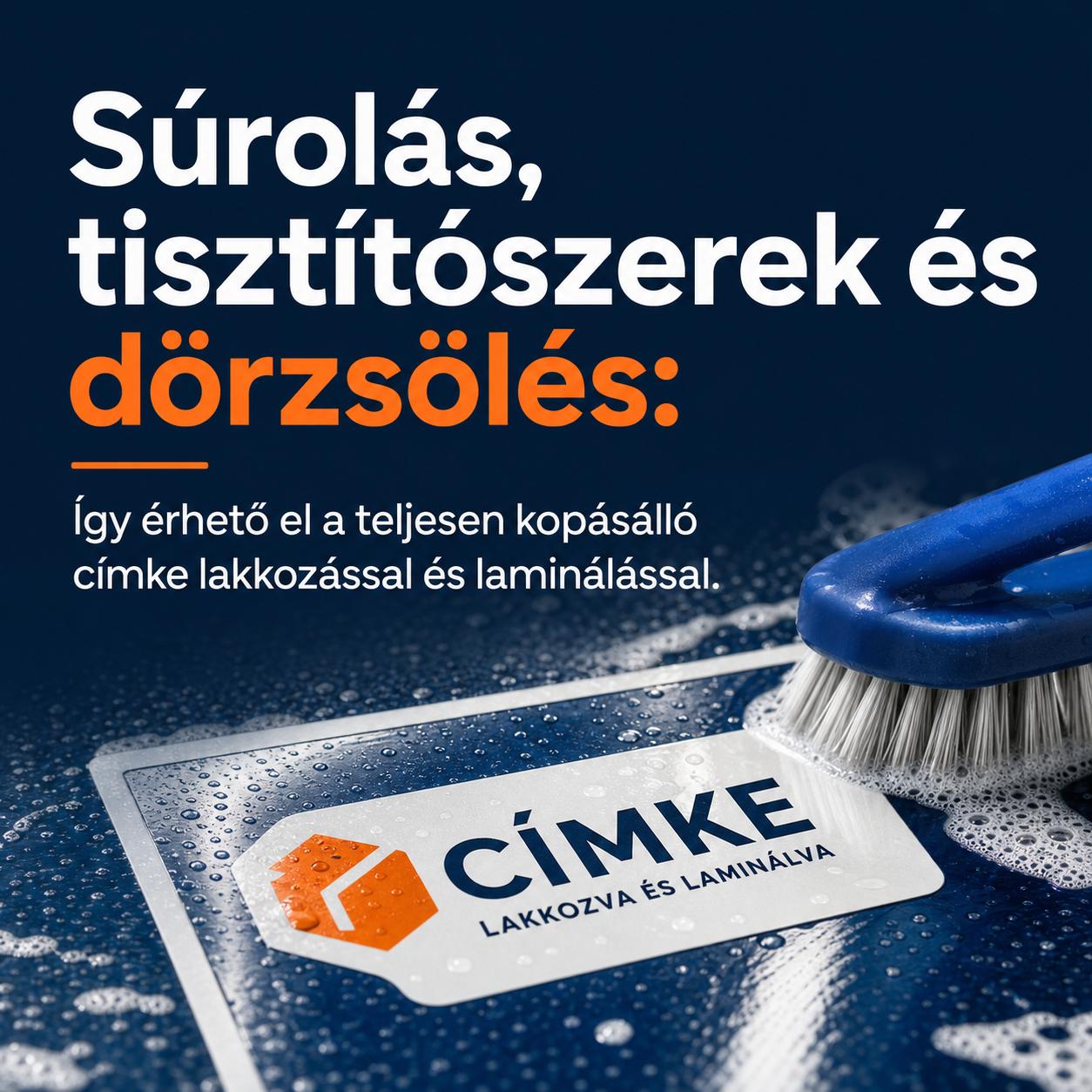 Súrolás, tisztítószerek és dörzsölés: Így érhető el a teljesen kopásálló címke lakkozással és laminálással Súrolás, tisztítószerek és dörzsölés: Így érhető el a teljesen kopásálló címke lakkozással és laminálással