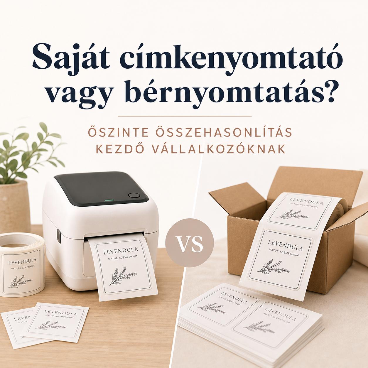 Saját címkenyomtató vagy bérnyomtatás? Őszinte összehasonlítás kezdő vállalkozóknak Saját címkenyomtató vagy bérnyomtatás? Őszinte összehasonlítás kezdő vállalkozóknak