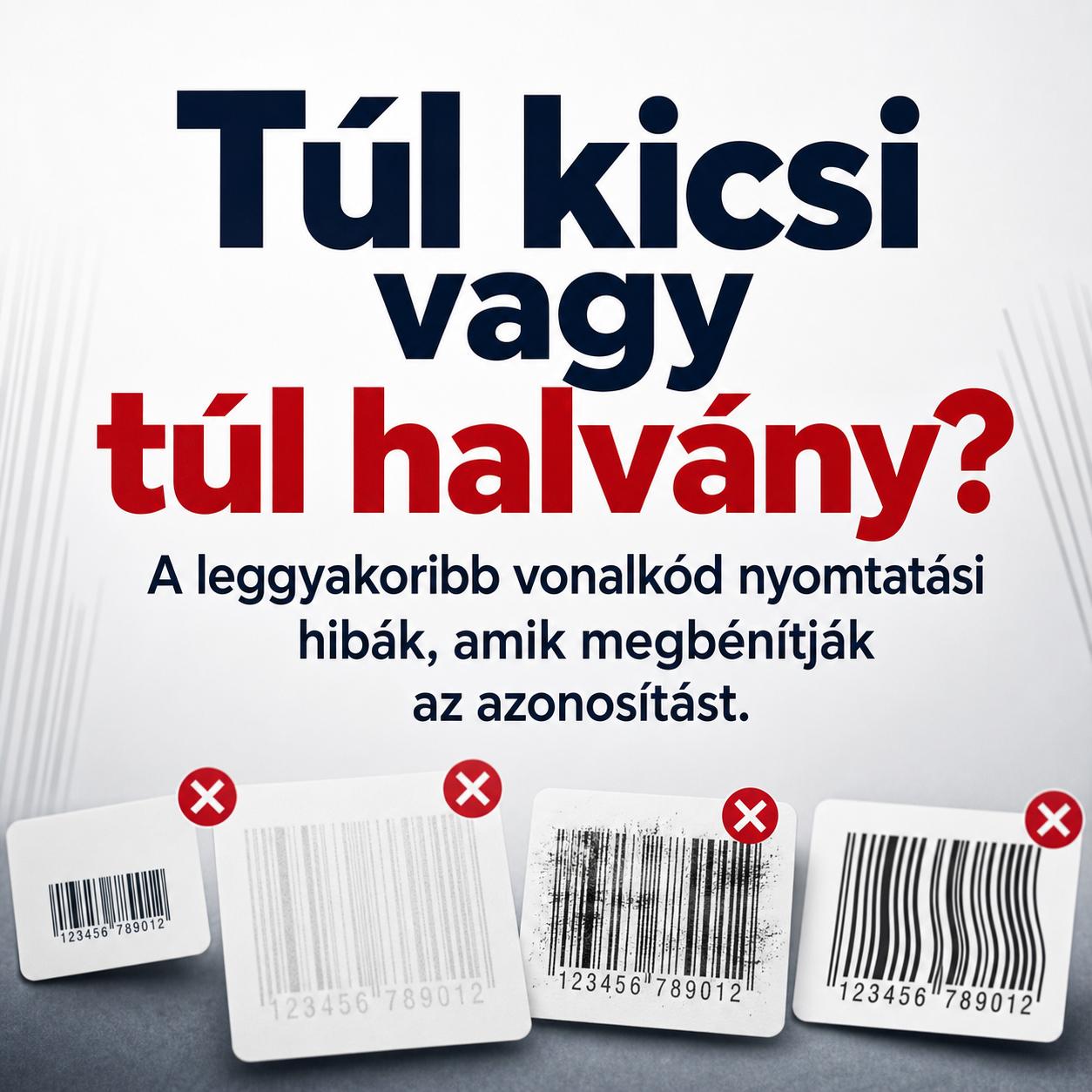Túl kicsi vagy túl halvány? A leggyakoribb vonalkód nyomtatási hibák, amik megbénítják az azonosítást Túl kicsi vagy túl halvány? A leggyakoribb vonalkód nyomtatási hibák, amik megbénítják az azonosítást